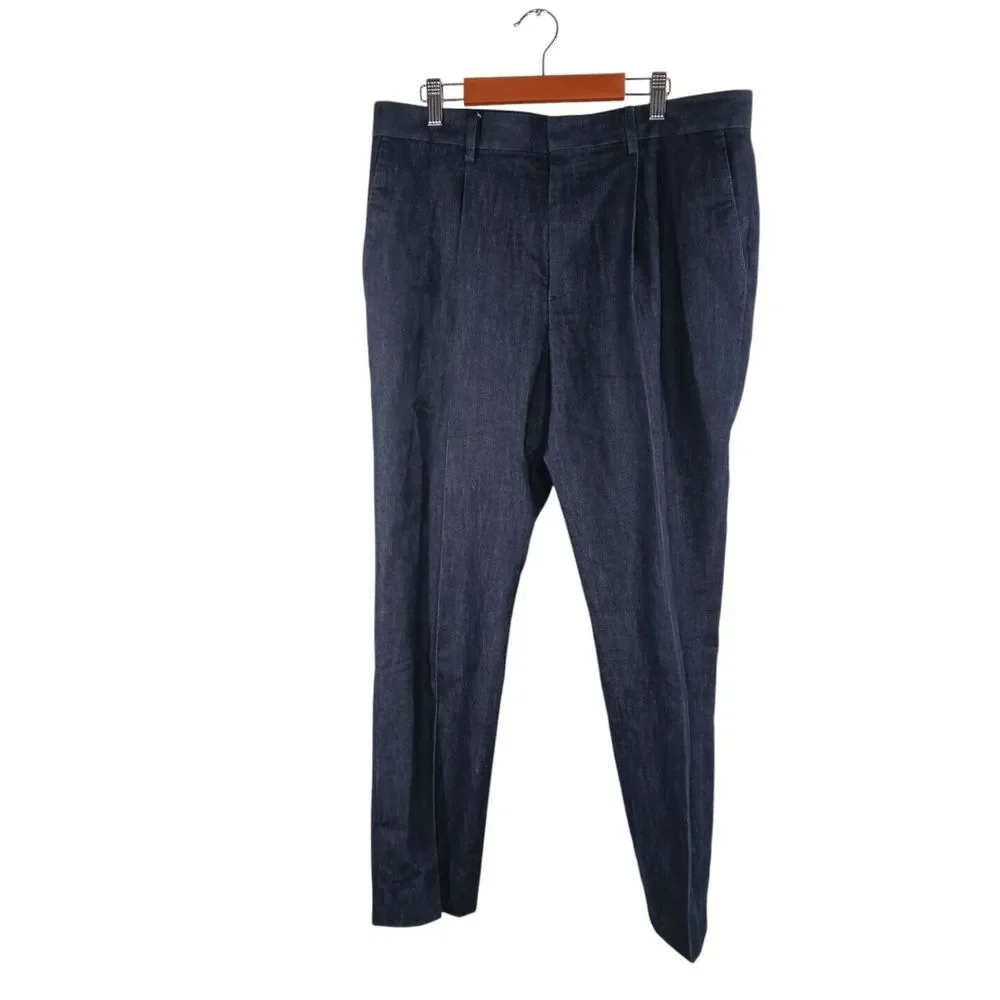 Banana Republic Pants Men's 32R  Blue Chino‎ Straight Leg Long Tailored Slim Fit